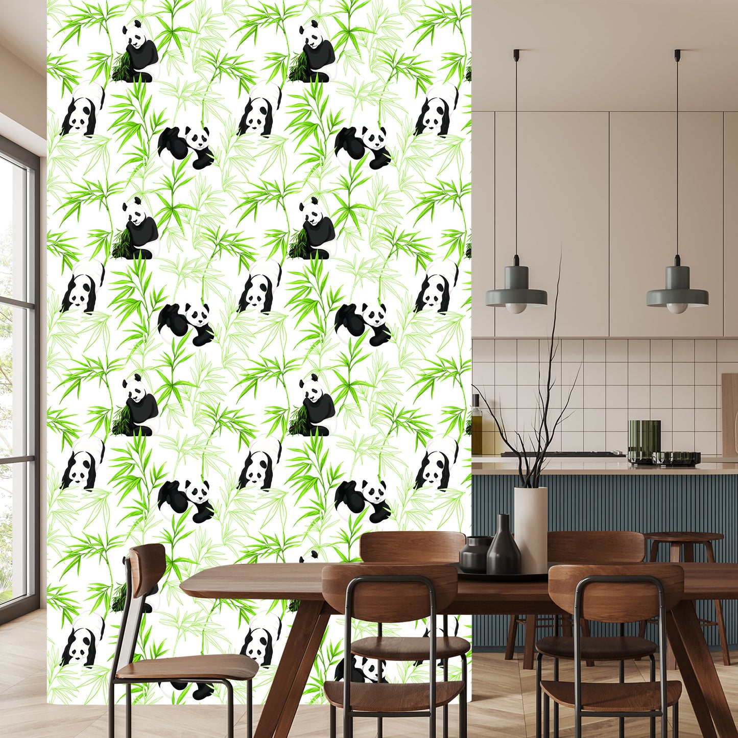 Wallpaper Pandas And Plants