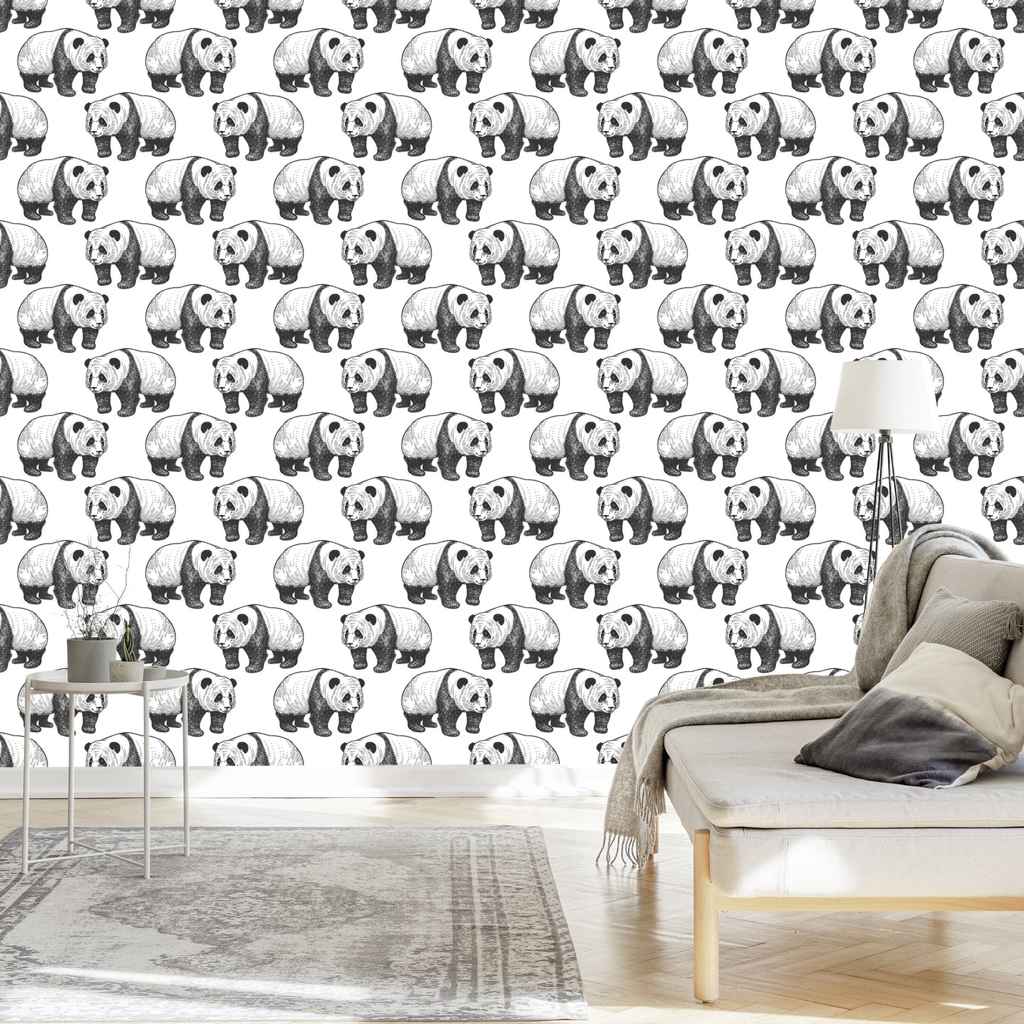Wallpaper Walking Pandas