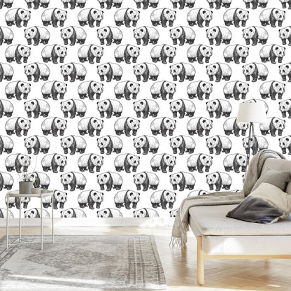 Wallpaper Walking Pandas