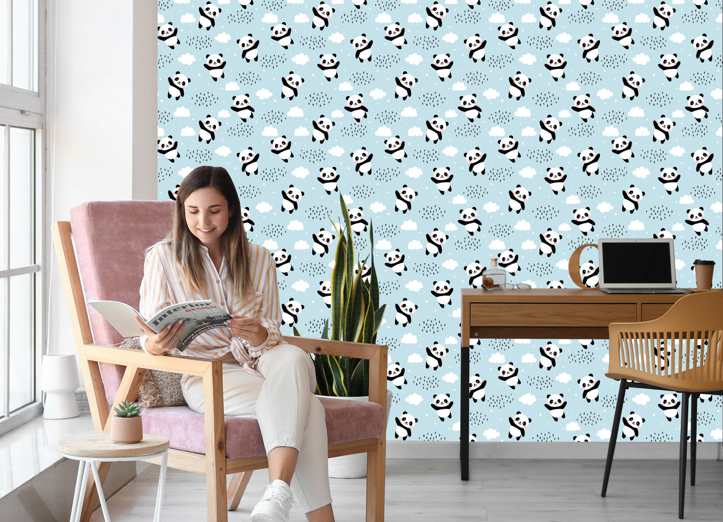 Wallpaper Pandas Against The Sky