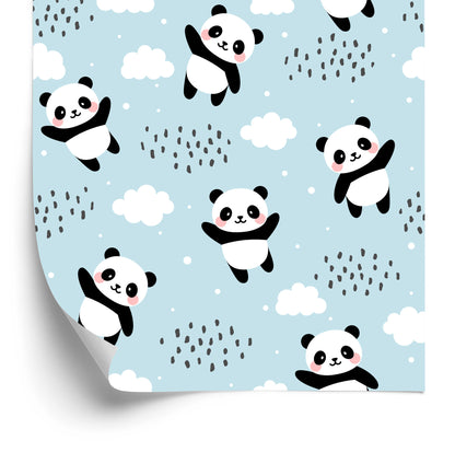 Wallpaper Pandas Against The Sky