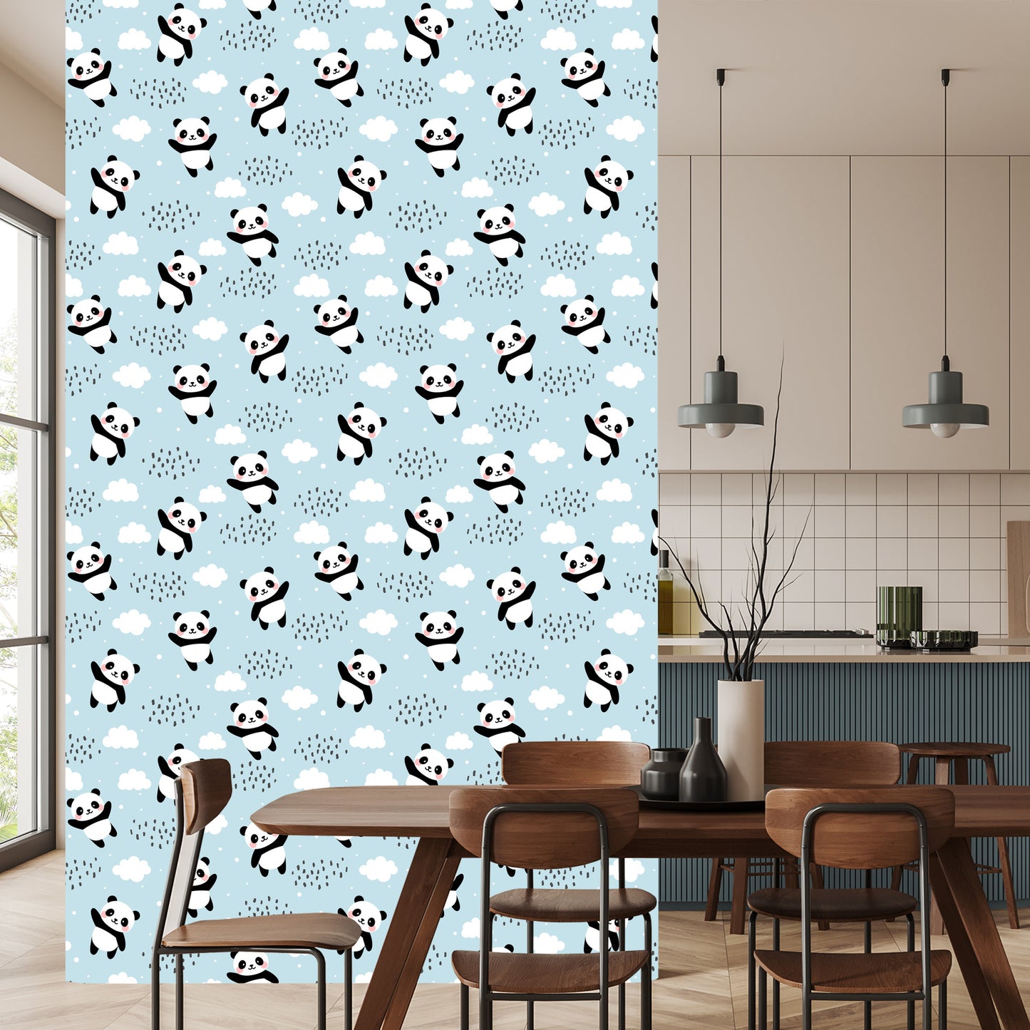 Wallpaper Pandas Against The Sky