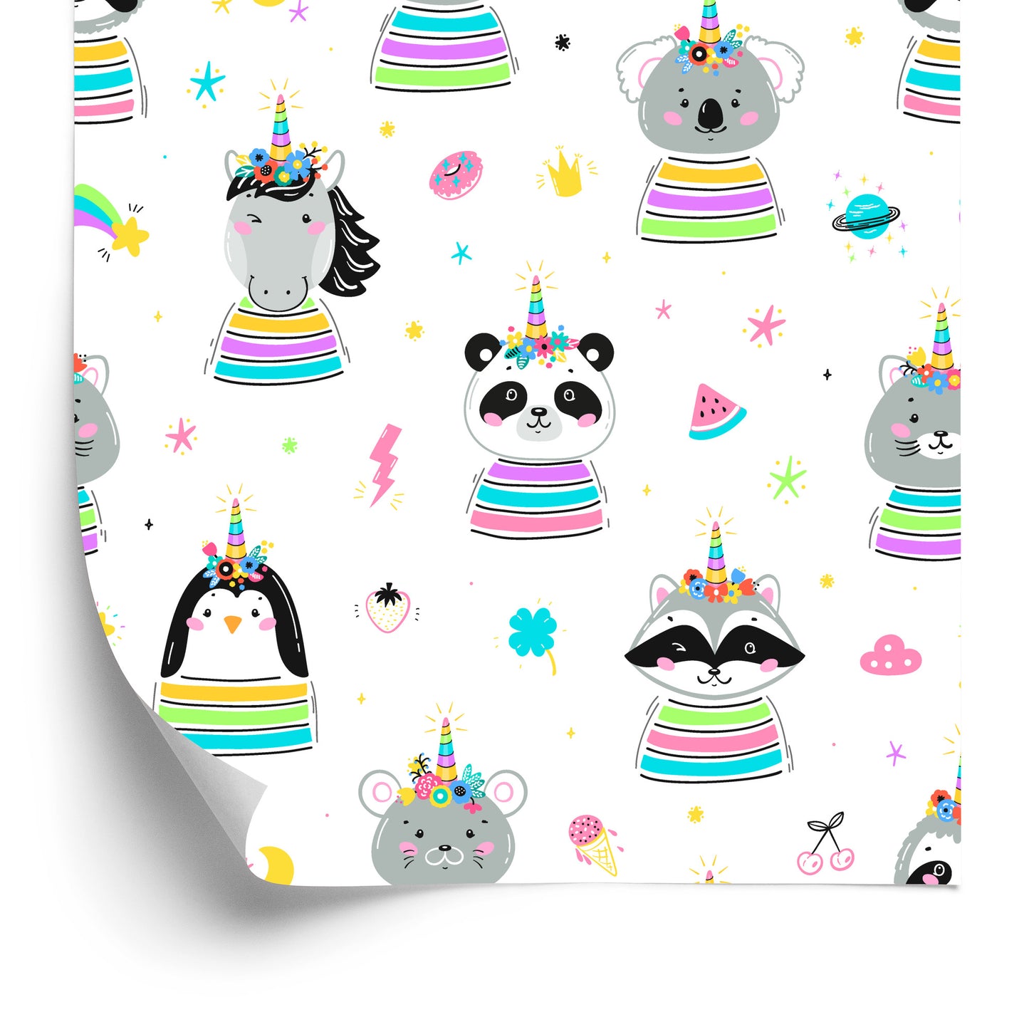 Wallpaper Colorful Animals