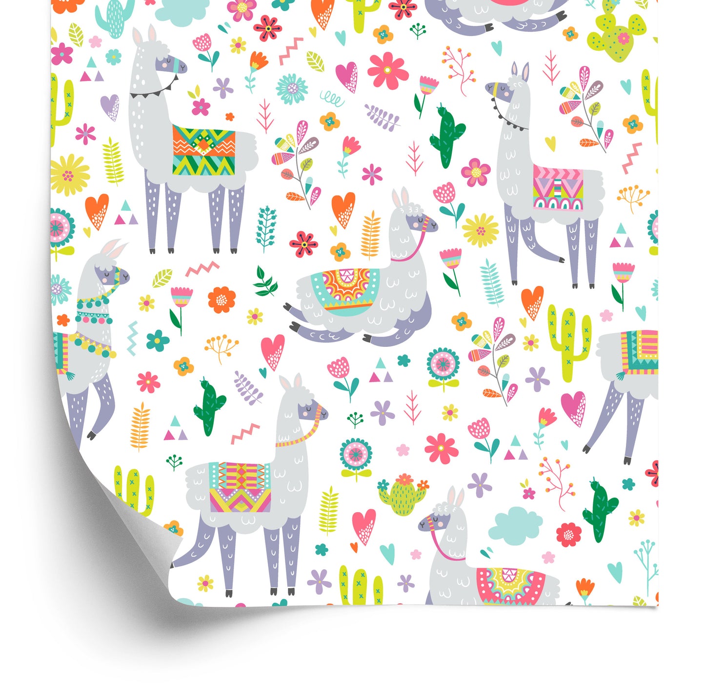 Wallpaper Animals, Plants, Children's Room In Llama