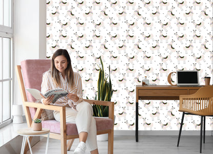 Wallpaper Nature Animals For A Llama's Baby Room