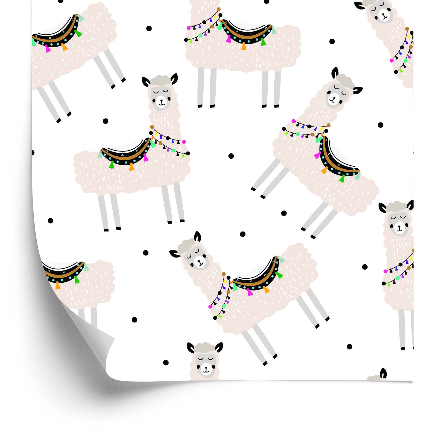 Wallpaper Nature Animals For A Llama's Baby Room