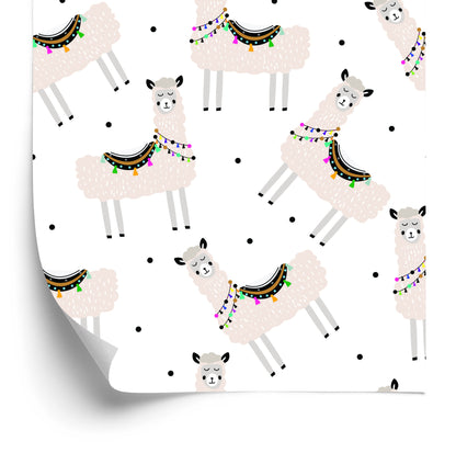 Wallpaper Nature Animals For A Llama's Baby Room
