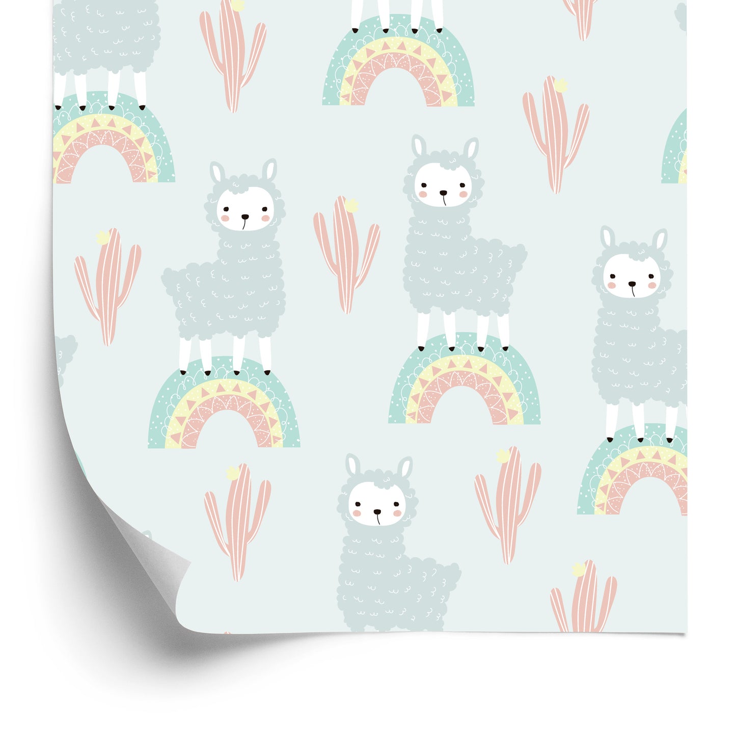 Wallpaper Nature Children's Room In Lama. Animals