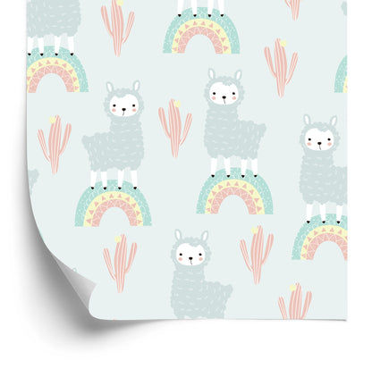 Wallpaper Nature Children's Room In Lama. Animals