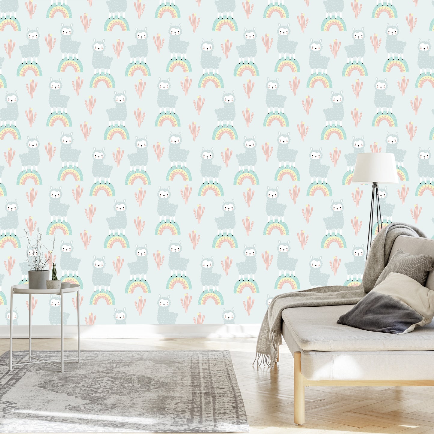 Wallpaper Nature Children's Room In Lama. Animals