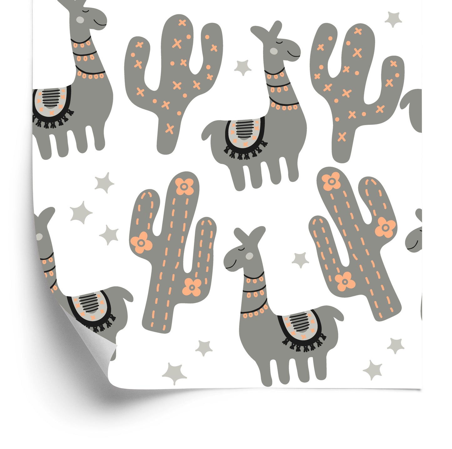 Wallpaper Nature Children's Room With Llamas