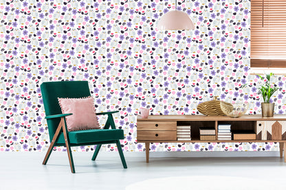 Wallpaper Owls With Flowers In The Background