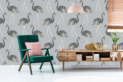 Wallpaper Flamingos As Painted