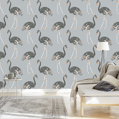 Wallpaper Flamingos As Painted