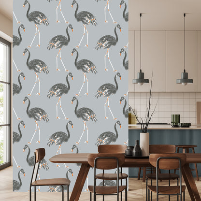 Wallpaper Flamingos As Painted