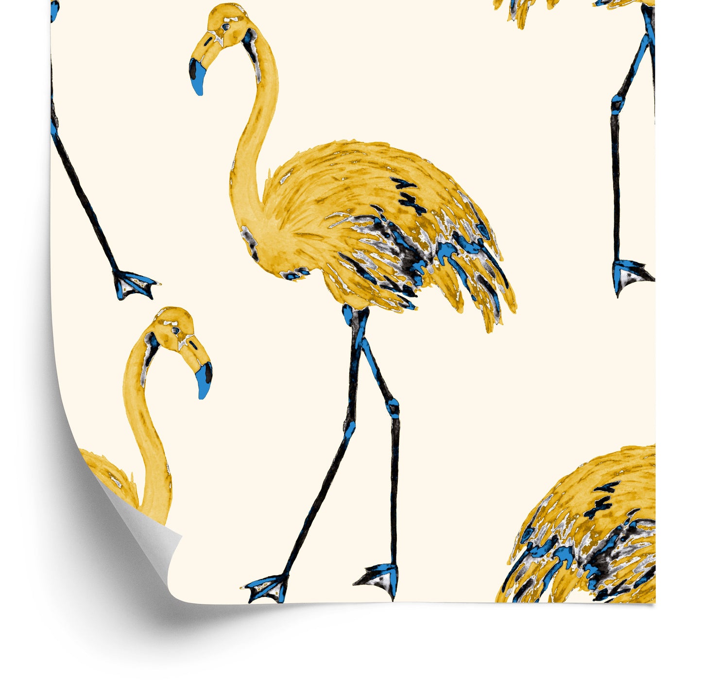 Wallpaper Flamingos As Painted