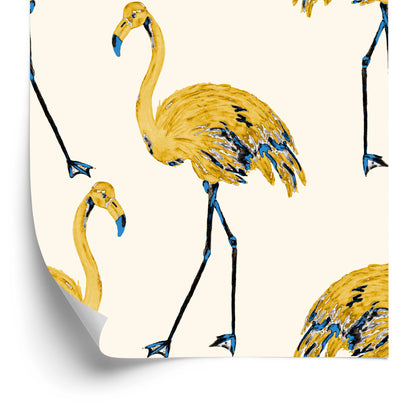 Wallpaper Flamingos As Painted