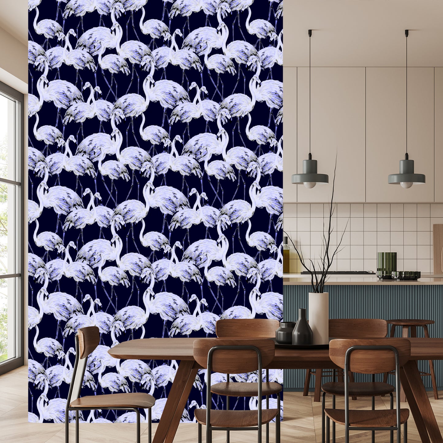 Wallpaper Flamingos