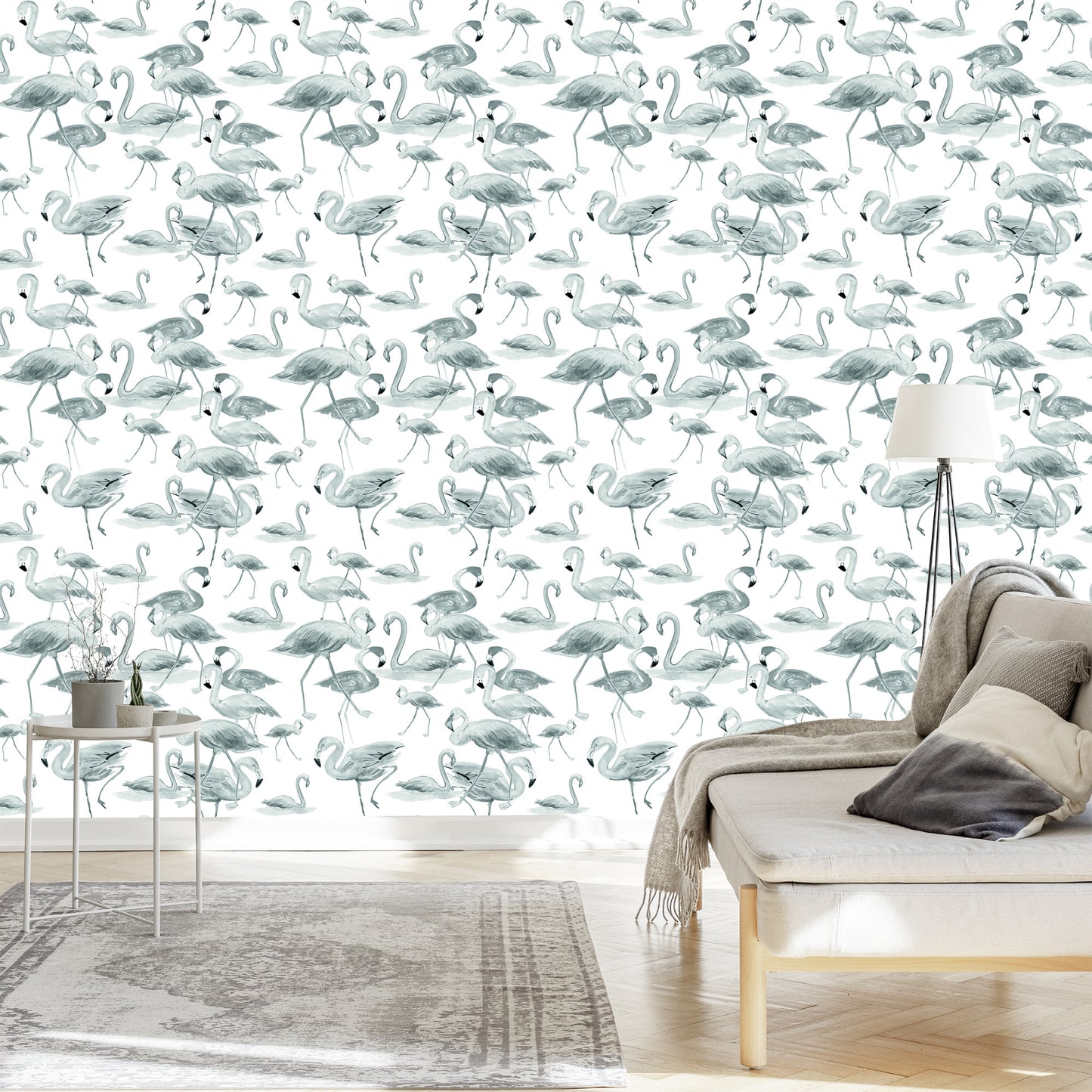 Wallpaper Flamingos Birds Nature Salon
