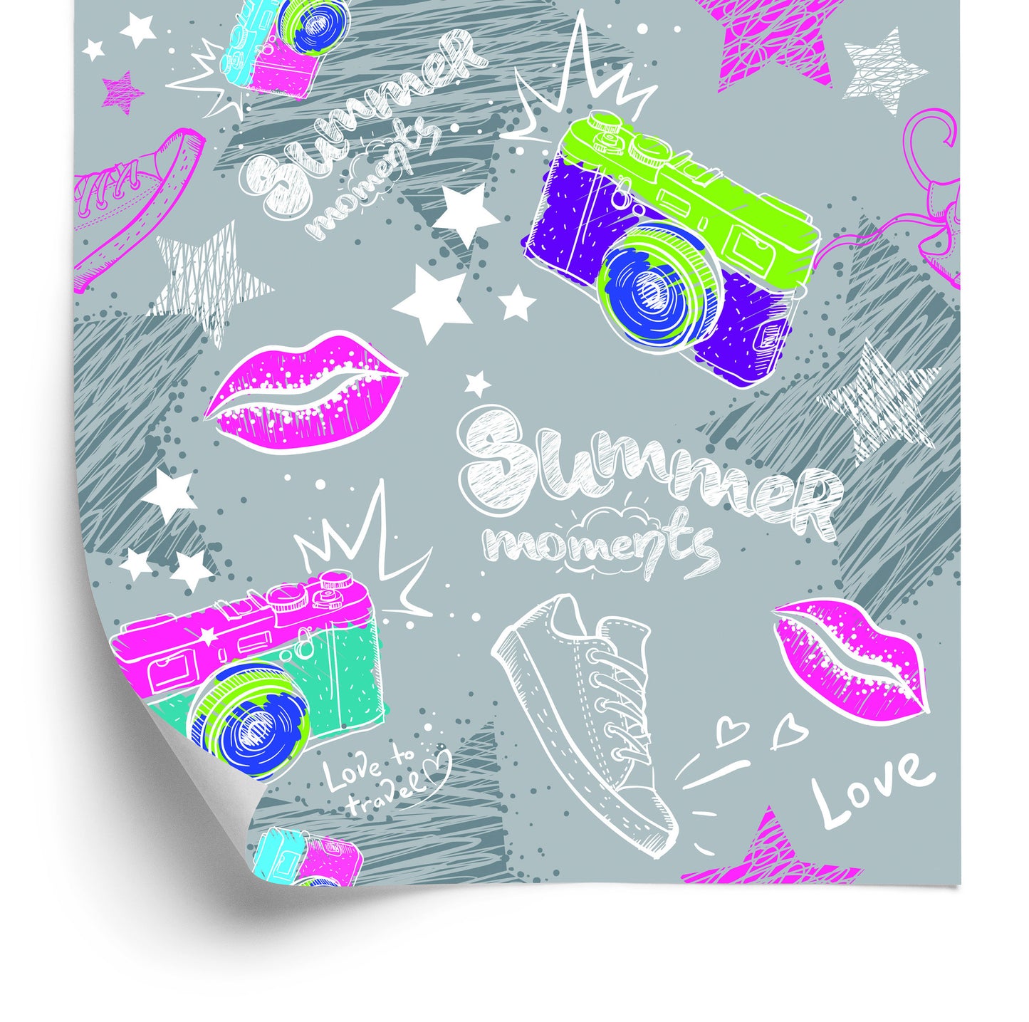 Wallpaper Colorful Cameras