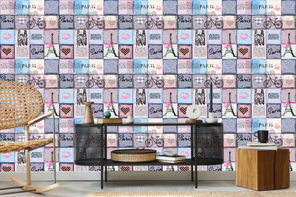 Wallpaper Parisian Patchwork