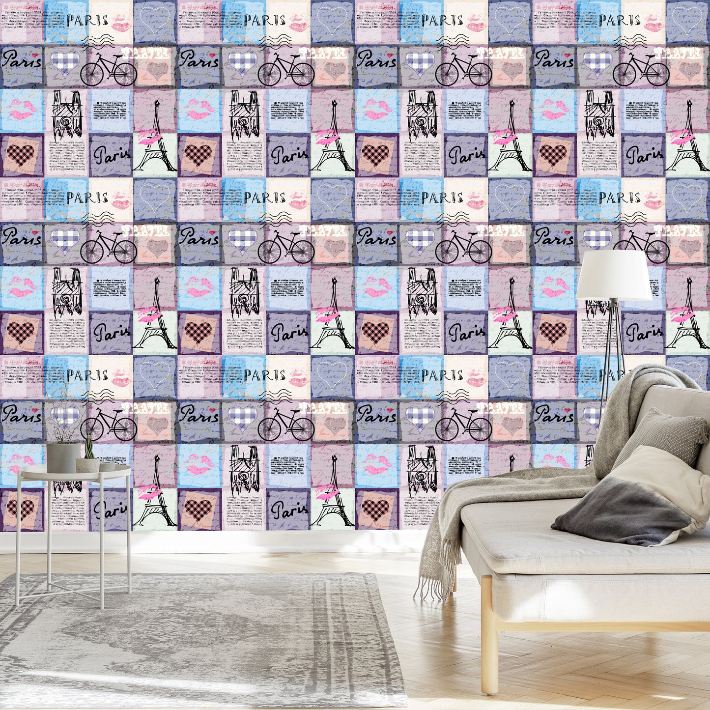 Wallpaper Parisian Patchwork