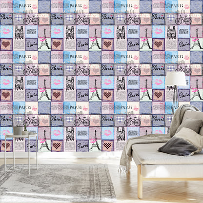 Wallpaper Parisian Patchwork