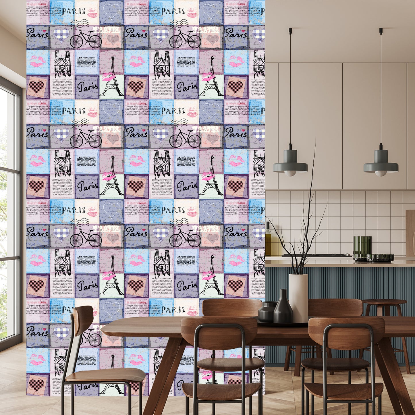 Wallpaper Parisian Patchwork