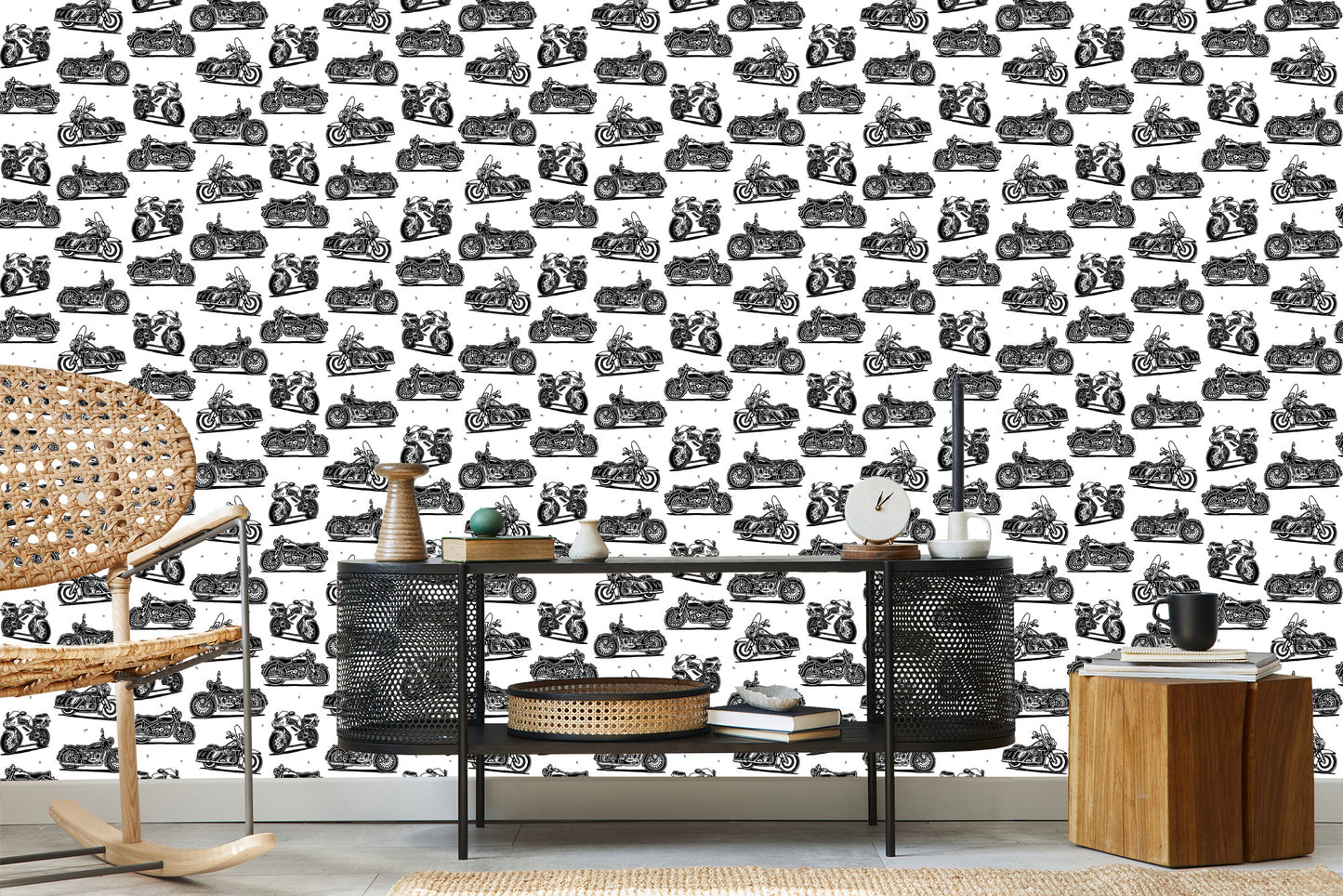 Wallpaper Black And White Motorcycles
