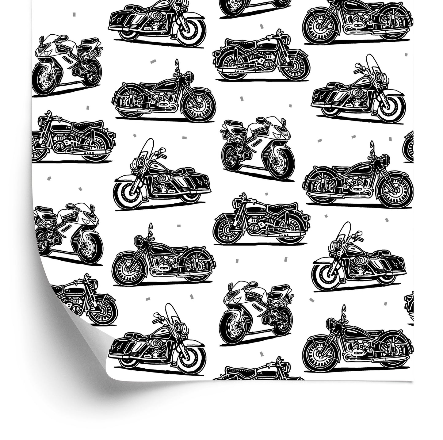 Wallpaper Black And White Motorcycles