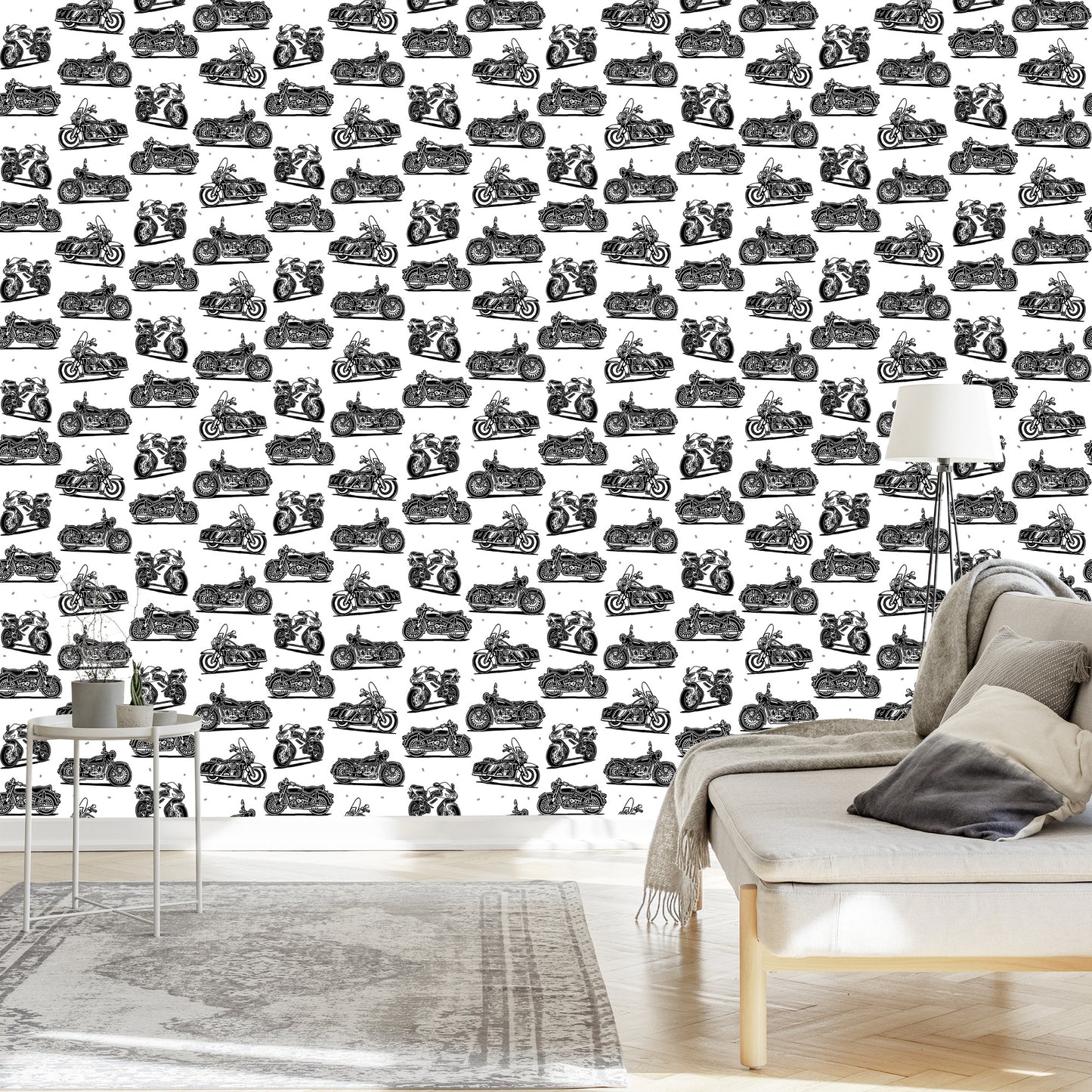 Wallpaper Black And White Motorcycles