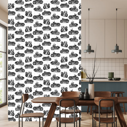 Wallpaper Black And White Motorcycles