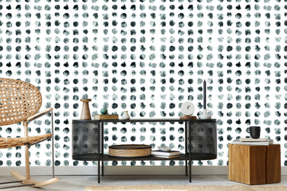 Wallpaper Gray Dots - Ink Spots