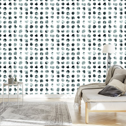 Wallpaper Gray Dots - Ink Spots