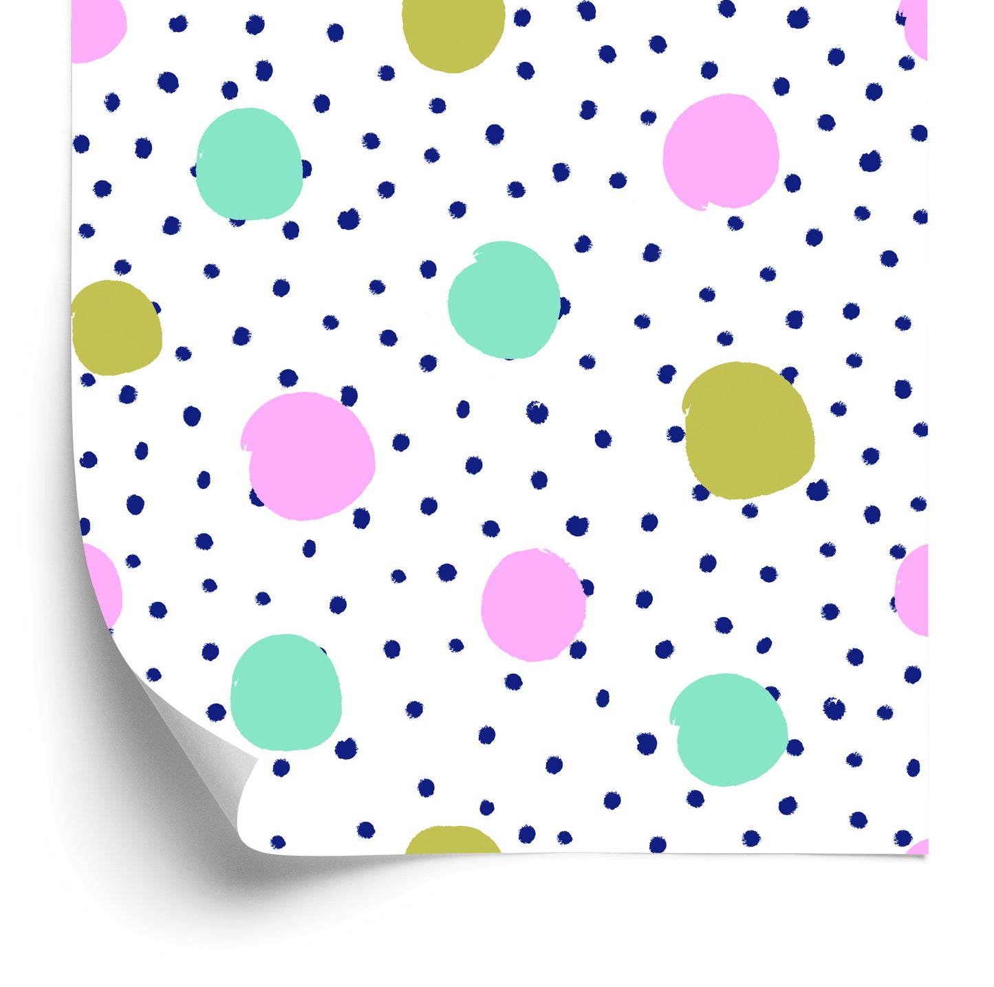 Wallpaper Colorful Painted Dots