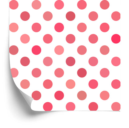 Wallpaper Symmetrical Pink Polka Dots
