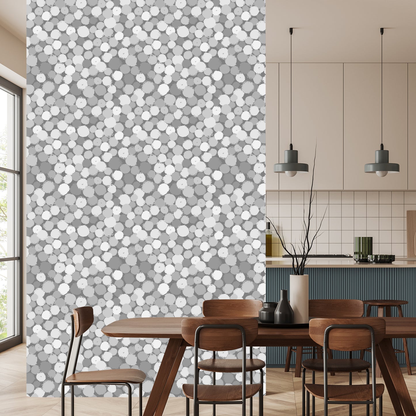 Wallpaper Gray Dots