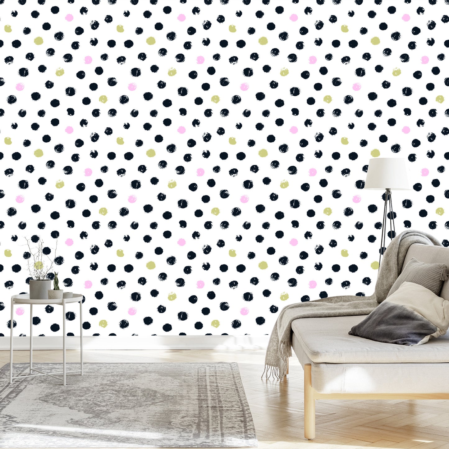 Wallpaper The Dots Painted With A Brush