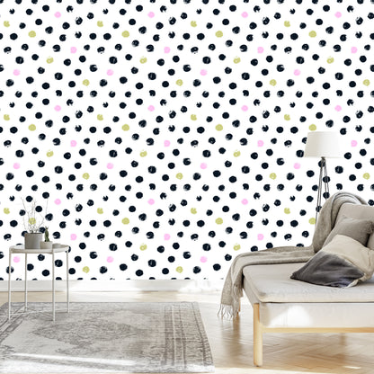 Wallpaper The Dots Painted With A Brush