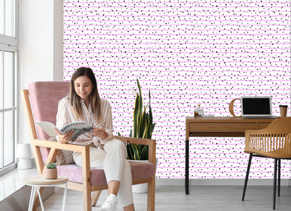 Wallpaper Polka Dots And Pink Stripes