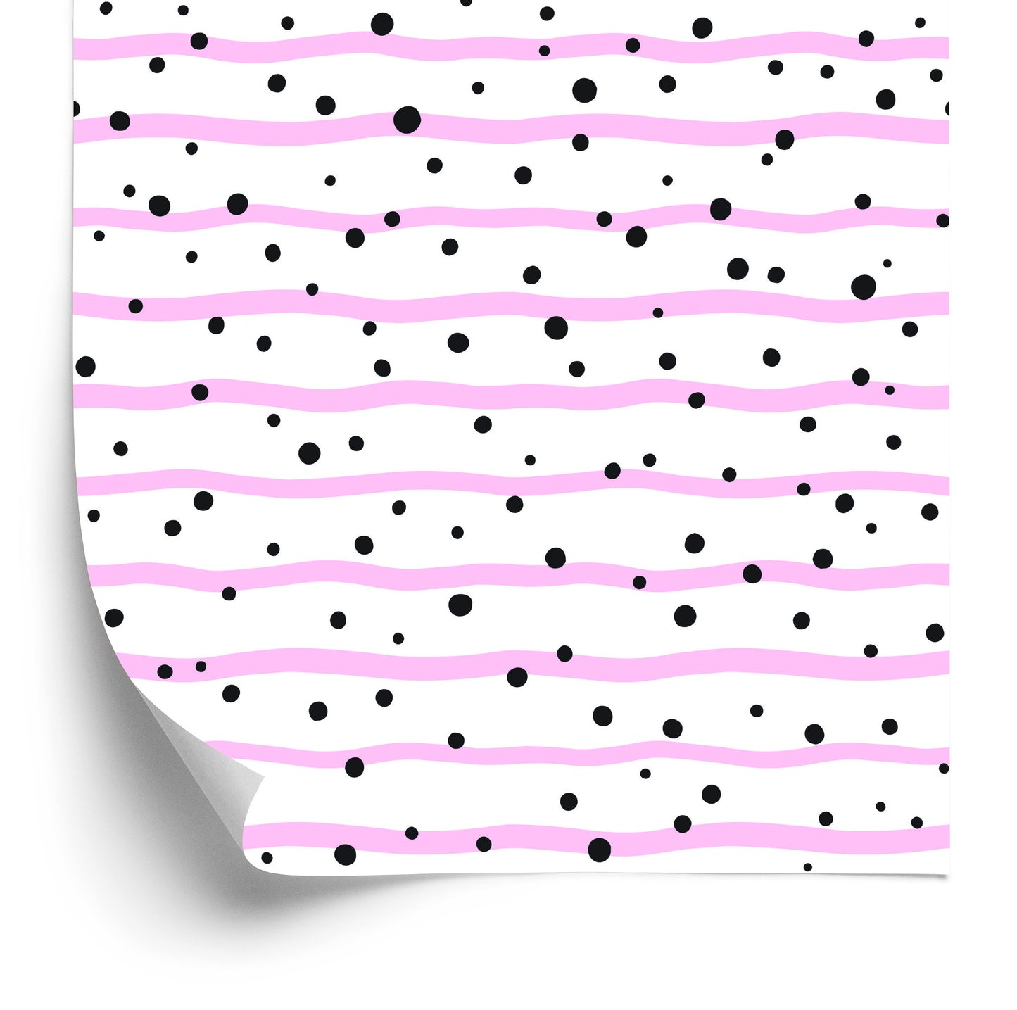 Wallpaper Polka Dots And Pink Stripes