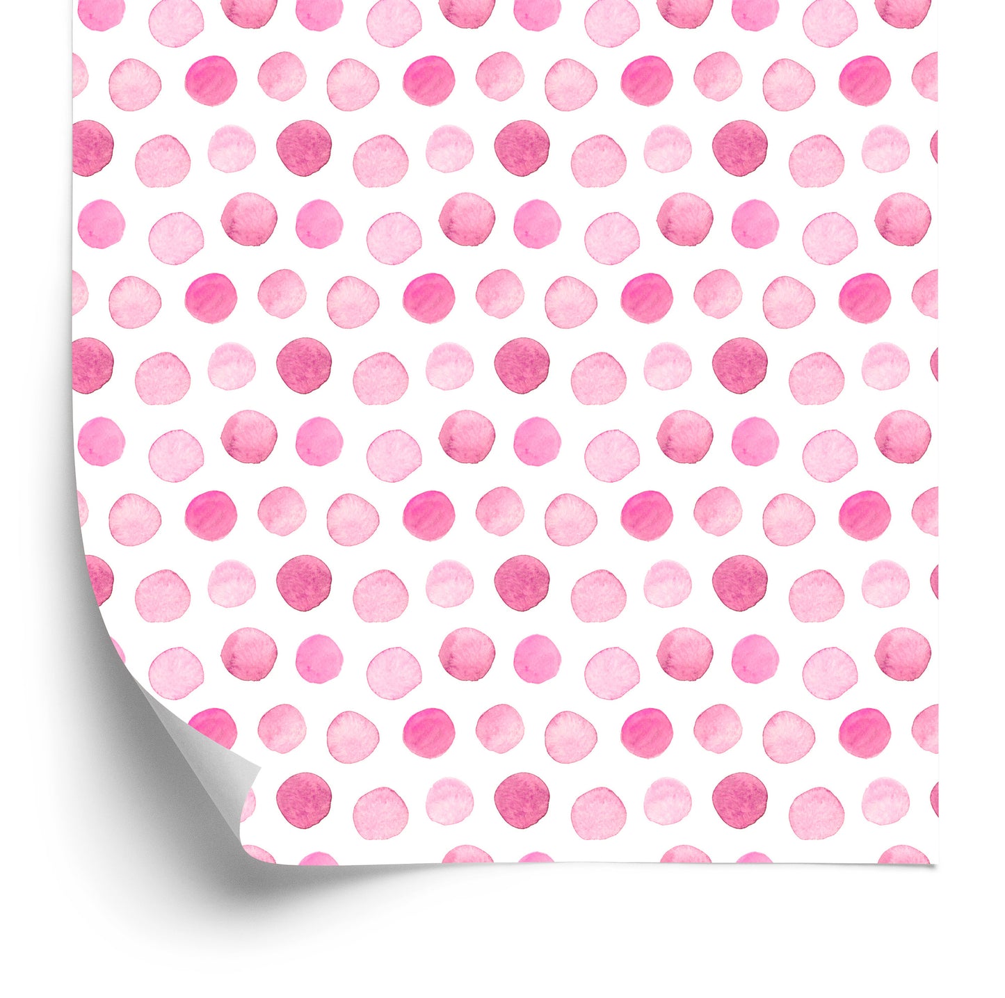 Wallpaper Watercolor Pink Polka Dots