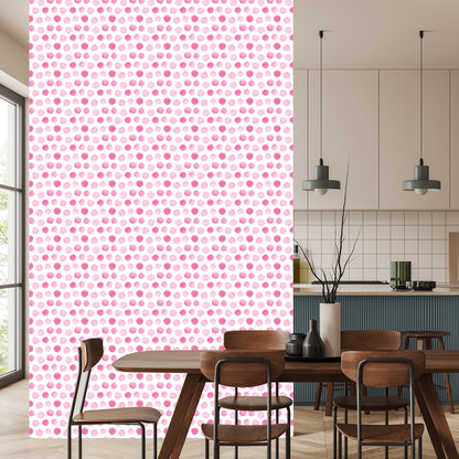 Wallpaper Watercolor Pink Polka Dots