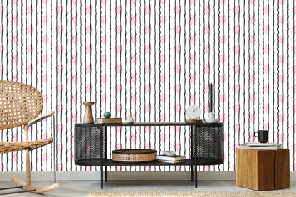 Wallpaper Vertical Stripes And Dots
