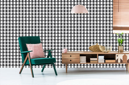 Wallpaper Black And White Stripes And Hearts