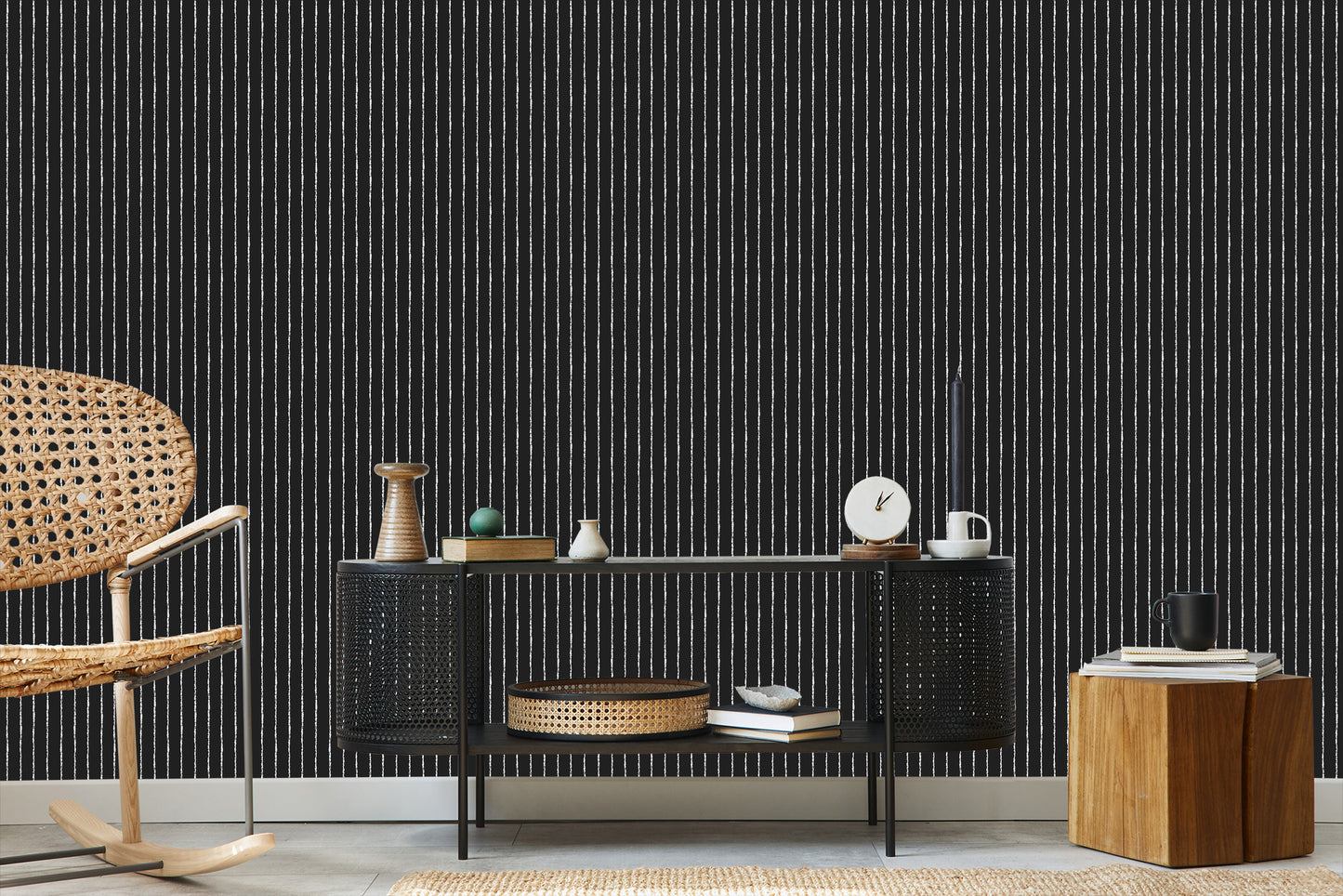 Wallpaper Classic Vertical Stripes For The Office Living Room