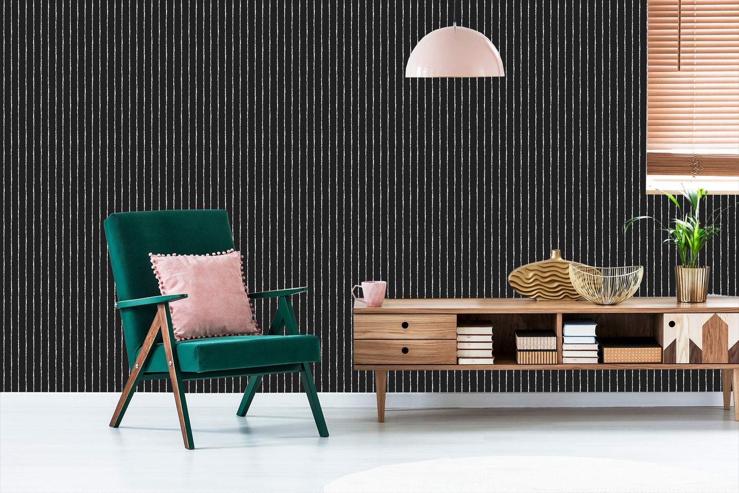 Wallpaper Classic Vertical Stripes For The Office Living Room
