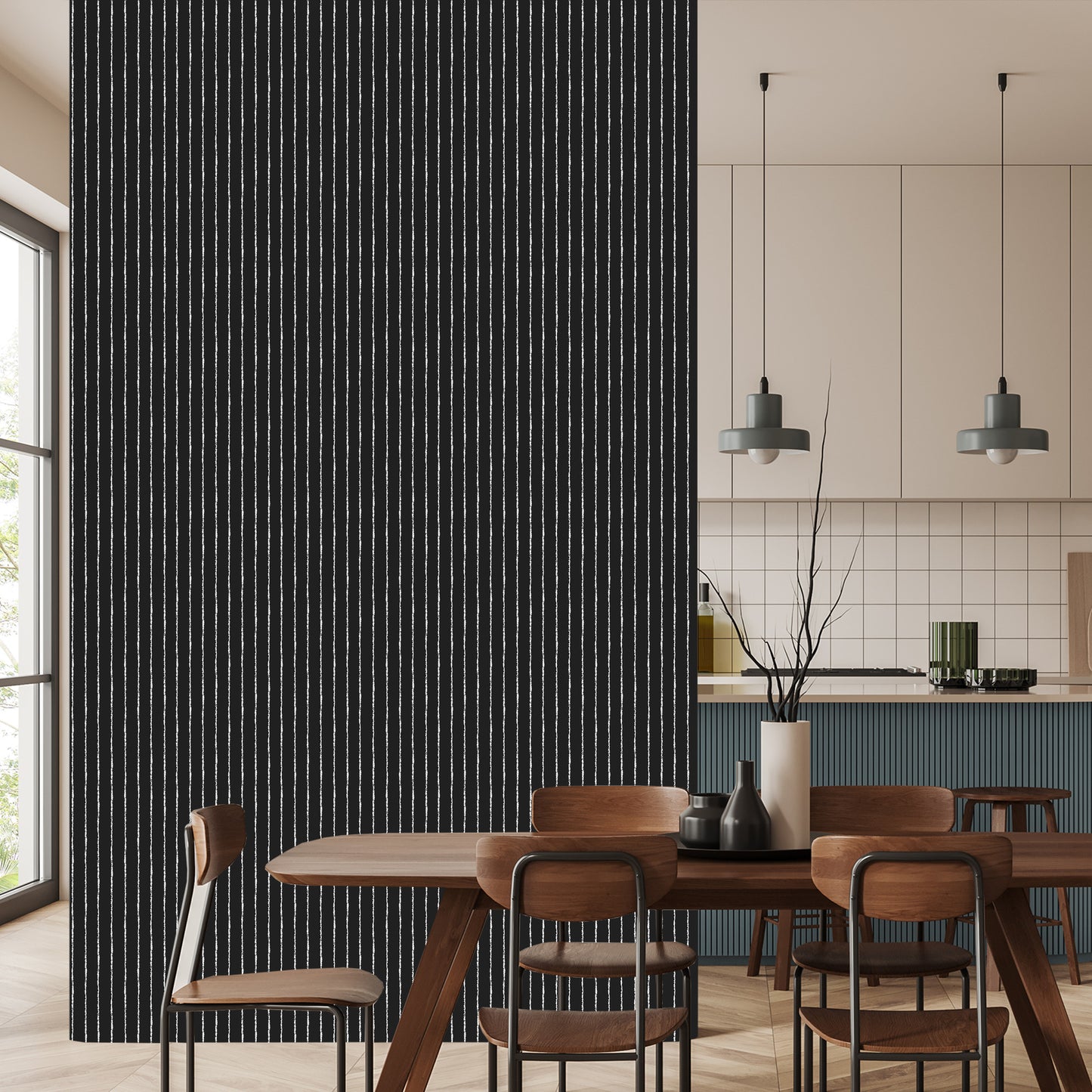 Wallpaper Classic Vertical Stripes For The Office Living Room