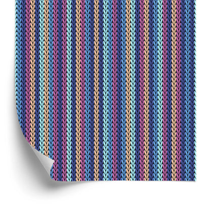 Wallpaper Wall With Colorful Vertical Stripes For The Living Room