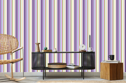 Wallpaper A Colorful Vertical Stripes Living Room Bedroom